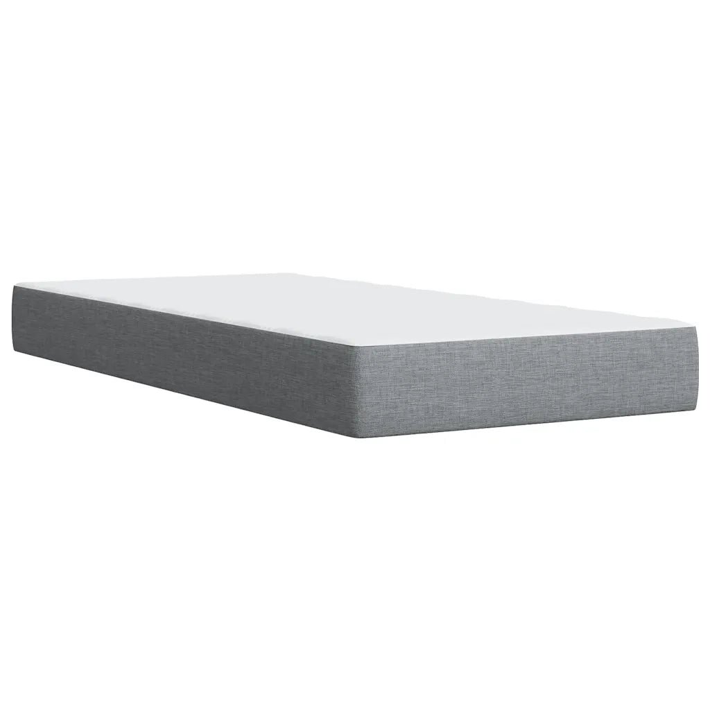 Giroletto a Molle con Materasso Grigio Chiaro100x200 cm Tessuto 3287381