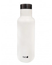 Borraccia in acciaio colorata 450 ml tappo automatico bianca
