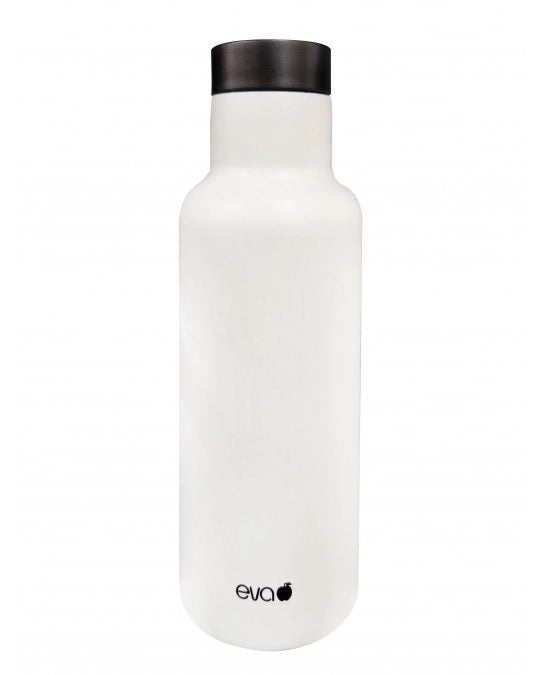 Borraccia in acciaio colorata 450 ml tappo automatico bianca