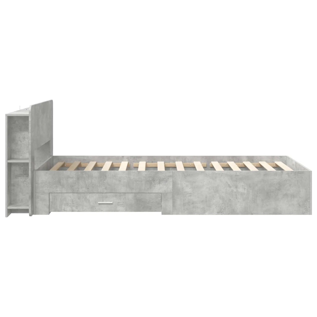 Telaio del letto con storage Grigio Cemento 80 x 200 cm 3433703