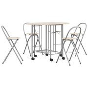 Set Tavolo e Sedie 5 pz Pieghevoli in MDF  cod mxl 8987