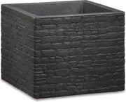 Piantagione quadrato - Stony Black - plastica riciclata - 10 anni di garanzia - esterno 33cm