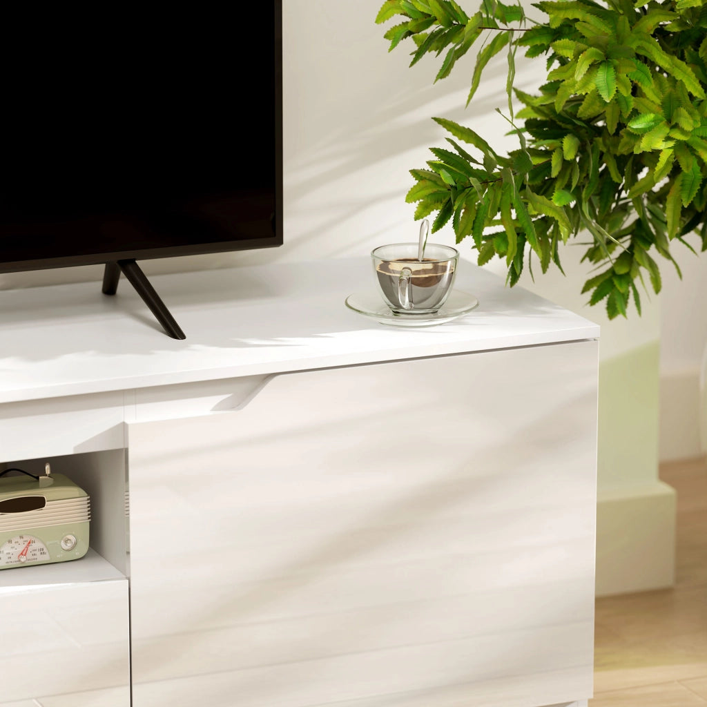 MOBILE TV 160 cm Bianco con 2 ante e cassetto