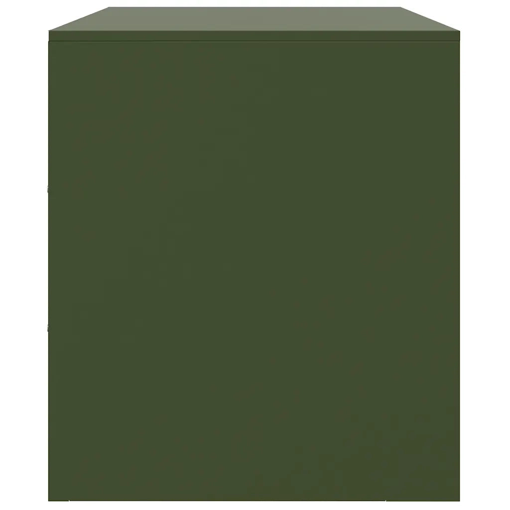 Mobili TV 2 pz Verde Oliva 67x39x44 cm in Acciaio 841640