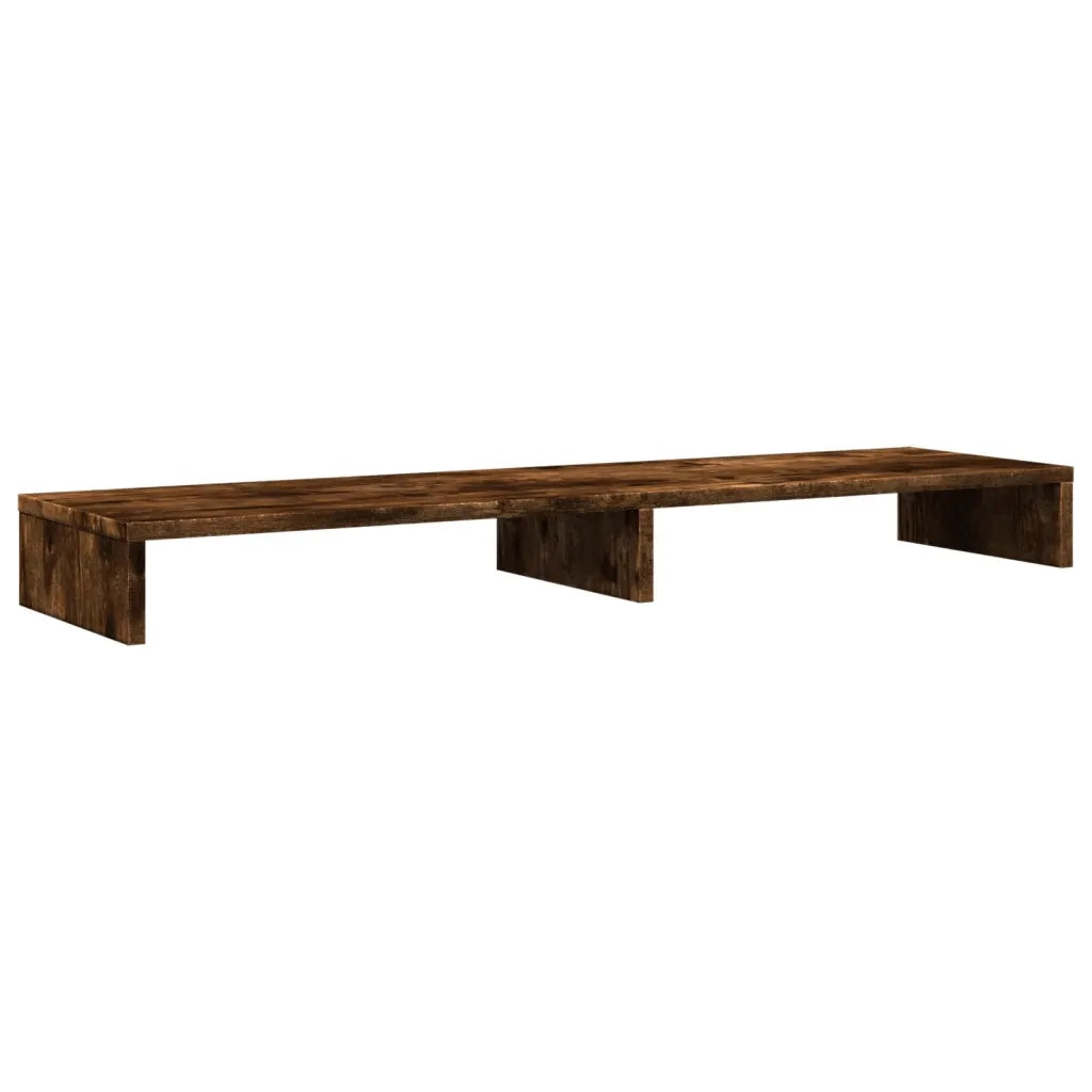 Supporto per Monitor Rovere Fumo 100x27x10 cm in Truciolato 854656