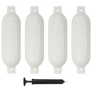 Paraurti per Gommone 4 pz Bianchi 51x14 cm in PVC 92385