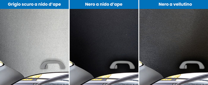 Kit Riparazione Tessuto Cielo Auto - Nido D'ape Nero Senza Colla - Misura 1,50 x 5 m - Adatto anche per Pannelli Portiere e Pantoni