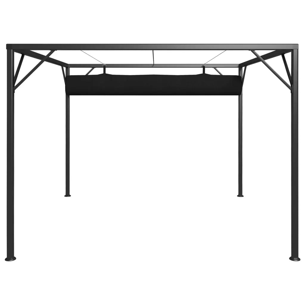 Gazebo | Pergolato da Giardino con Tetto a Scomparsa 3x3 m Antracite