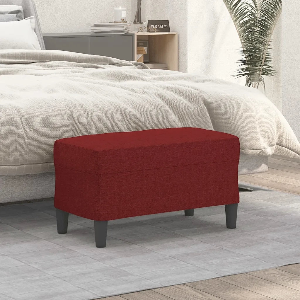 Panca Rosso Vino 70x35x41 cm in Tessuto 349389