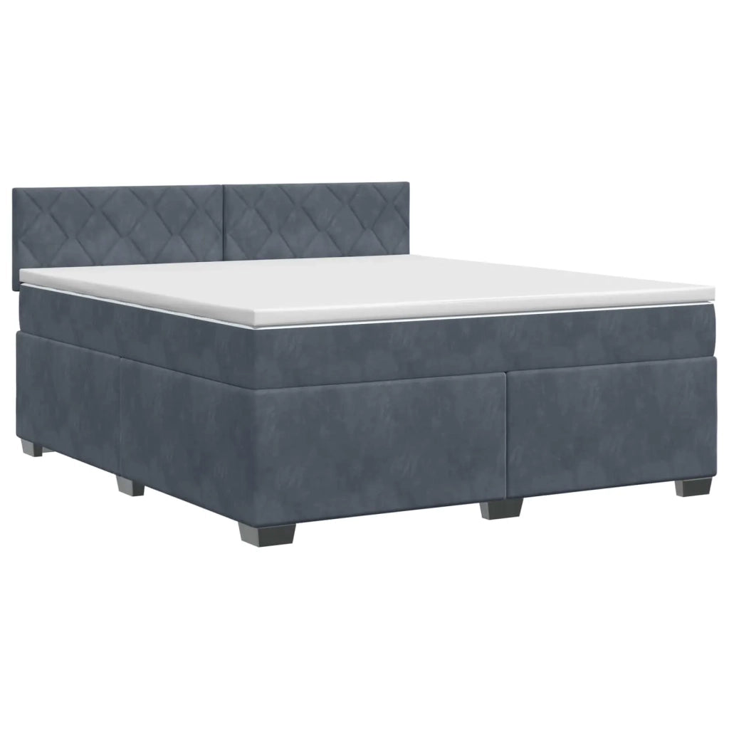 Letto box spring con materasso Grigio Scuro 140 x 200 cm 3450735