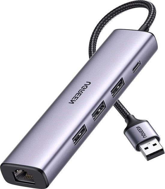 Adattatore LAN USB con 3 porte - Adattatore Ethernet Gigabit 1000 Mbps - Plug & Play - Windows 11/10/8 Mac OS