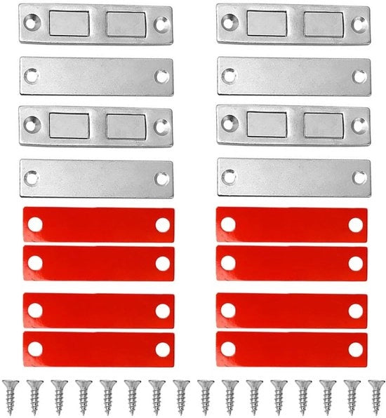 Porta con chiusura magnetica - Installazione senza perforazione - Chiusura magnetica robusta - Costruzione in metallo duraturo - Blocco carreggiata - Protezione della superficie dei mobili - Chiusura porta