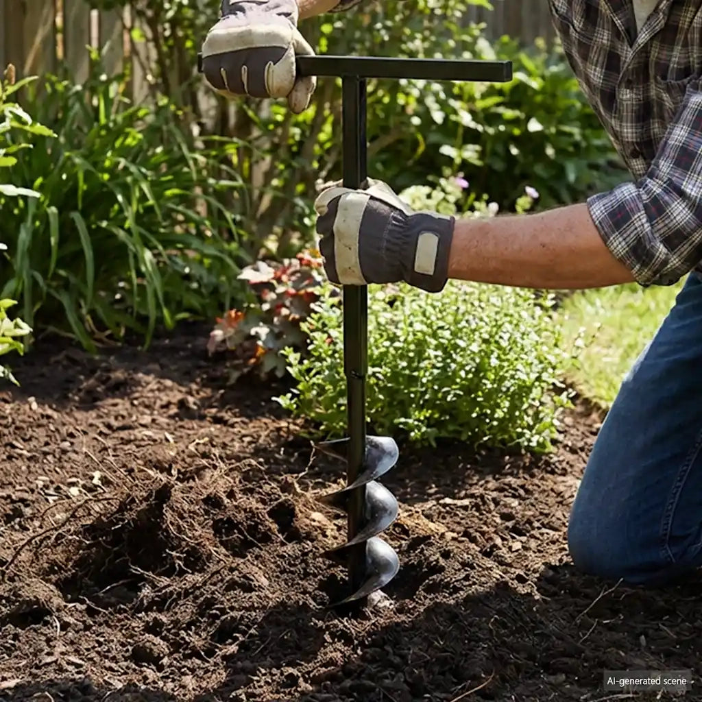 Trapano da terra con manico 180 mm con Tubo di prolunga Acciaio 9 m 270532