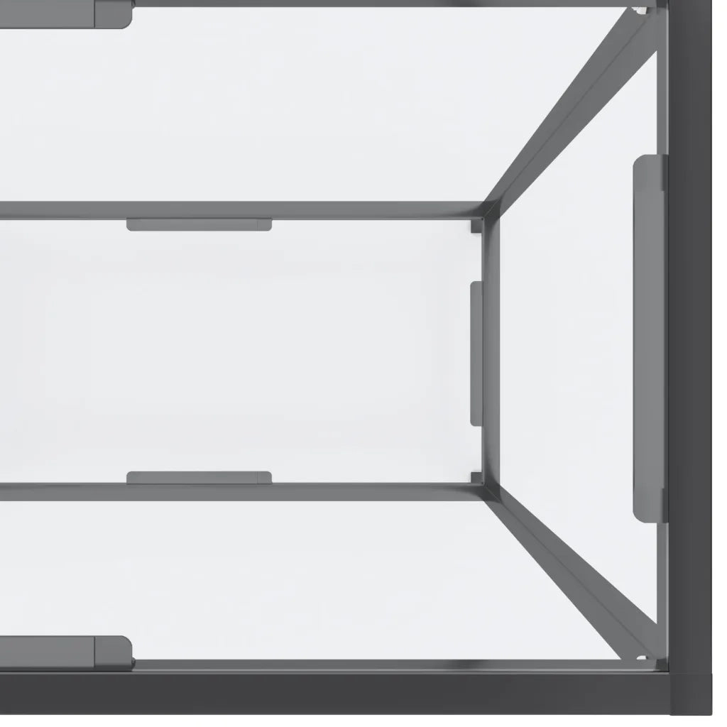 Tavolo Consolle Trasparente 180x35x75,5 cm in Vetro Temperato 331702