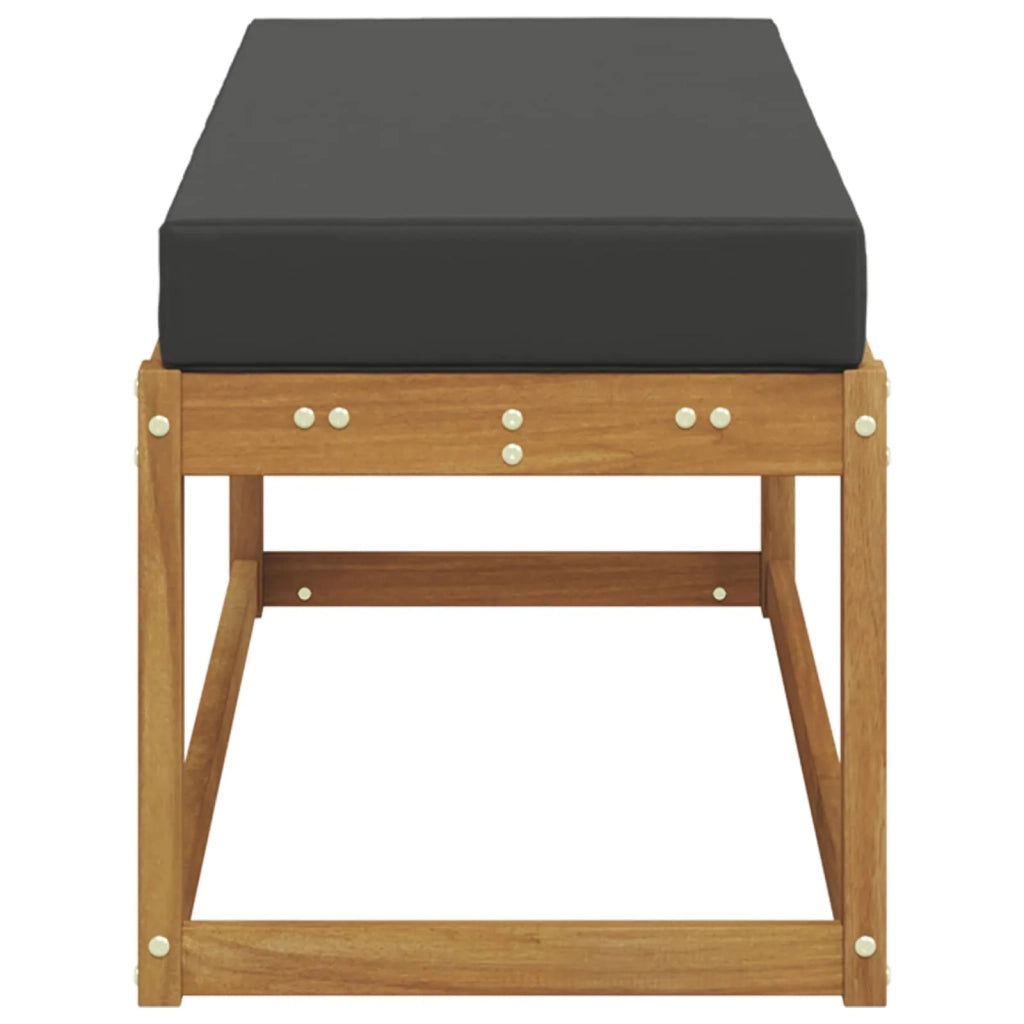 Sedia da giardino-Panca da esterno Naturale e Antracite 115 x 43 x 45 cm