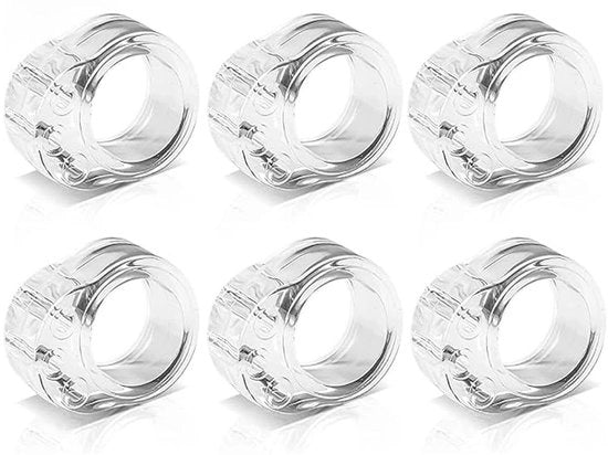 Set di fermi maniglie in PVC trasparente - Protezione per porte - Sicurezza di presa - Diametro 18 mm - Resistente agli urti - Fermi maniglie per porte