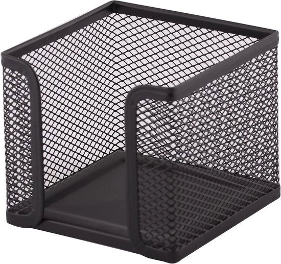 Nota di notifica | Rete | Metallo massello | Per l'ambiente di lavoro moderno | nero - 95 x 95 x 75 mm