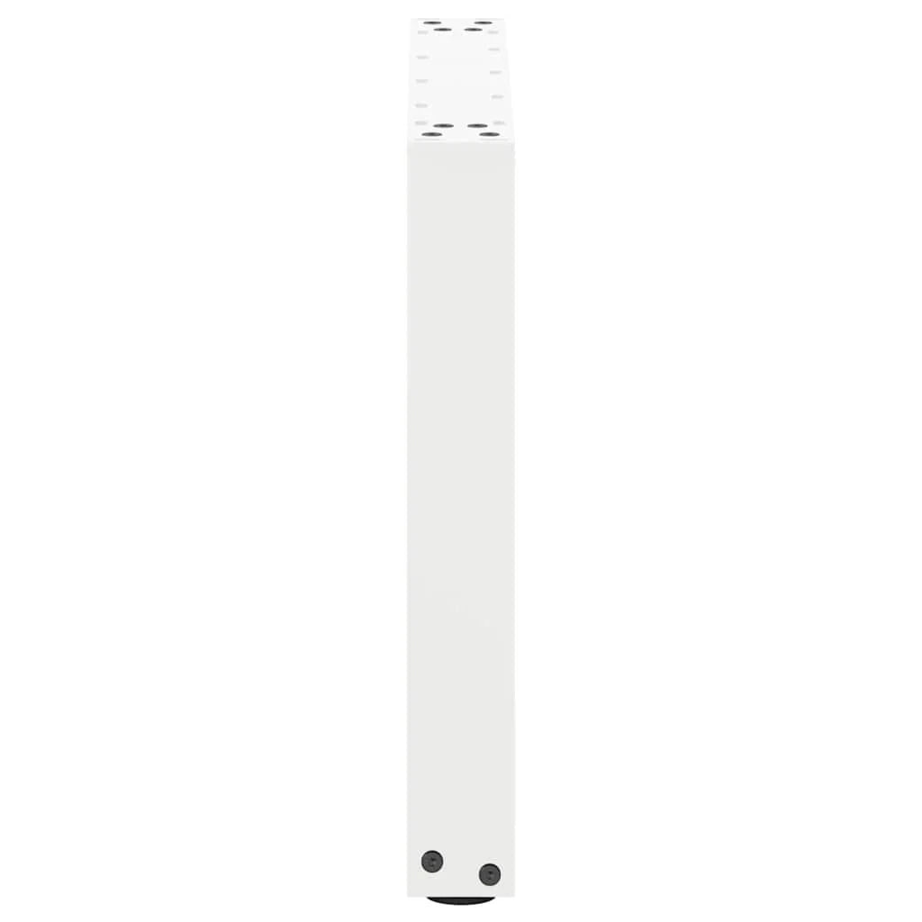 Set di 2 gambe per tavolino a forma di U 50 x 42-43 cm con piedini regolabili design moderno acciaio bianco 02_0057397