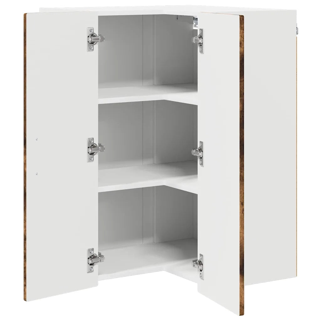 Mobile angolare per parete PORTO Rovere fumé 57 x 57 x 80 cm