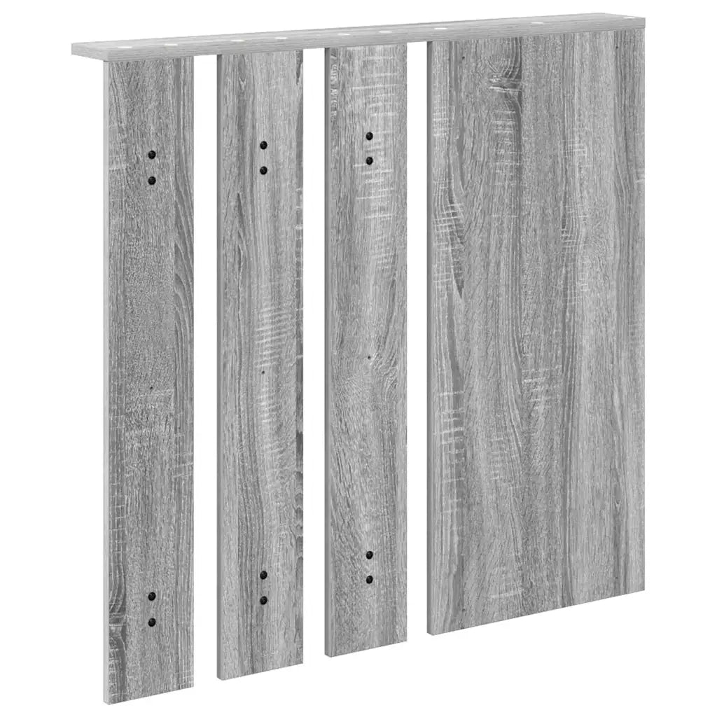 vidaXL Appendiabiti a muro con specchio Grigio sonoma 84 x 10 x 80 cm