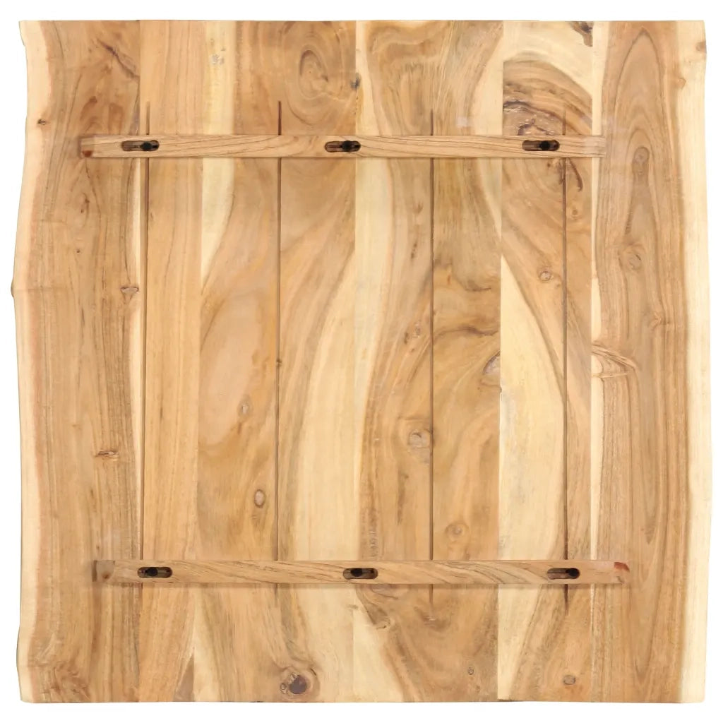 Piano del Tavolo in Legno Massello di Acacia 58x(50-60)x2,5 cm cod mxl 69865