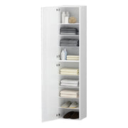 Armadio Multiuso 1 Bassiano, Mobile multiuso a 1 anta, Guardaroba multifunzione, 45x35h190 cm, Bianco