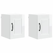 Pensile da cucina | Armadietto a muro PORTO 2 pz Bianco Lucido 30 x 31 x 40 cm