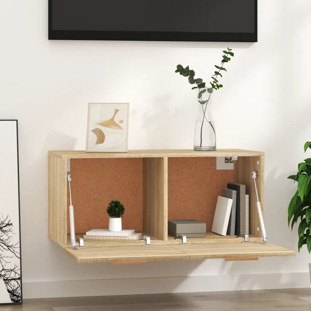 Armadietto a Muro Rovere Sonoma 80x35x36,5 cm Legno Multistrato cod mxl 32888