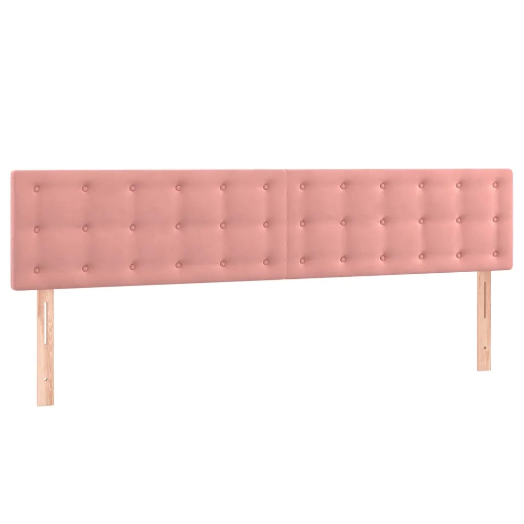 Giroletto a Molle con Materasso Rosa 160x200 cm in Velluto