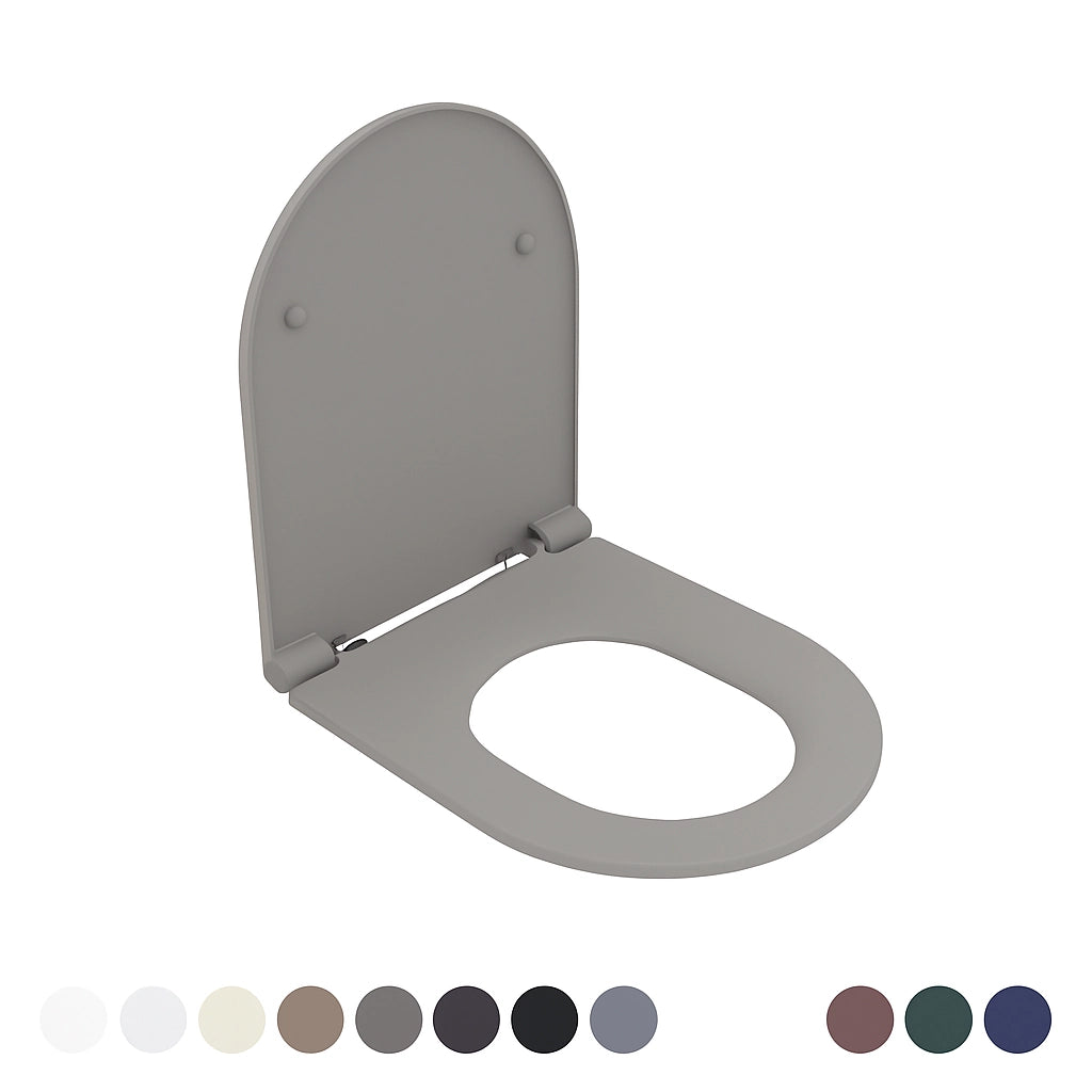 SEDILE WC SOFT CLOSE INFINITY PER FILOMURO Grigio pietra Opaco coprivaso copriwater NYMO