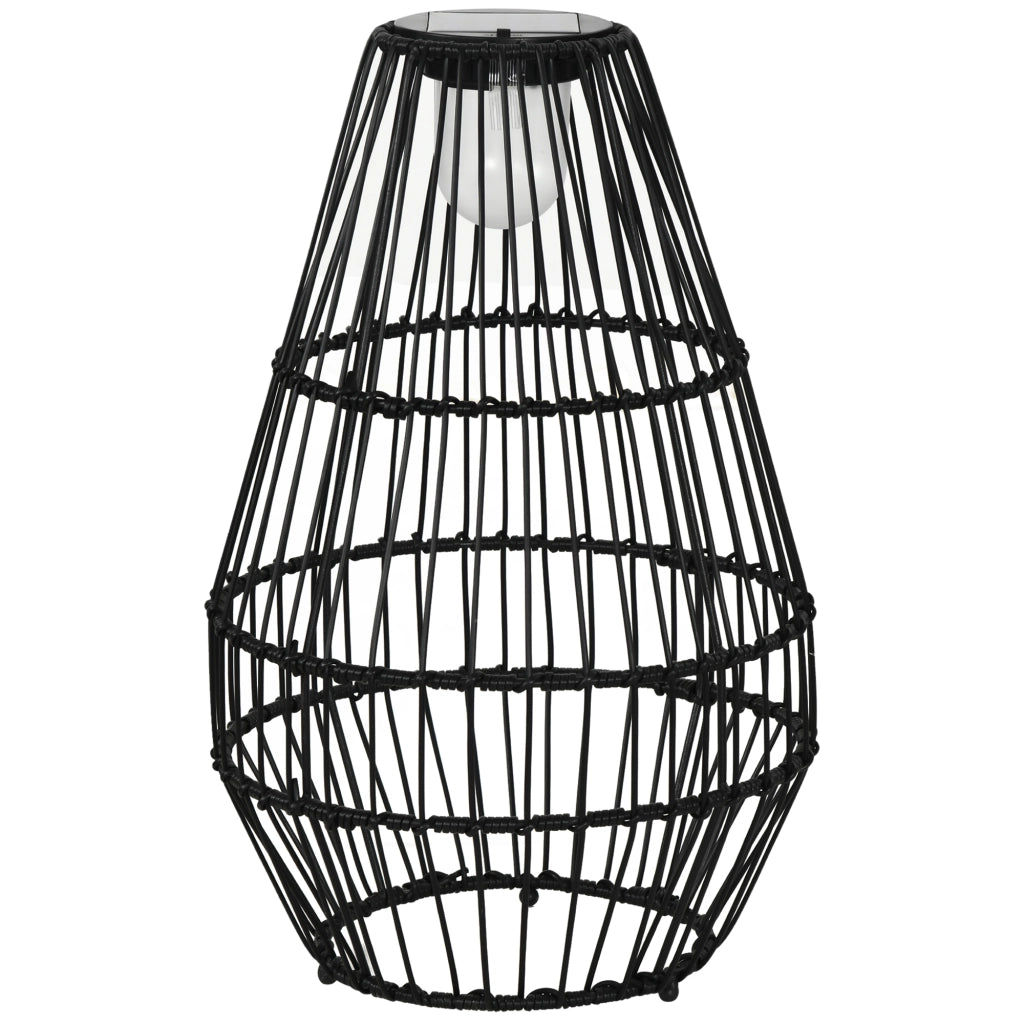 Lampada solare da giardino ¨C zephmum ¨C effetto rattan 34x34x56 cm