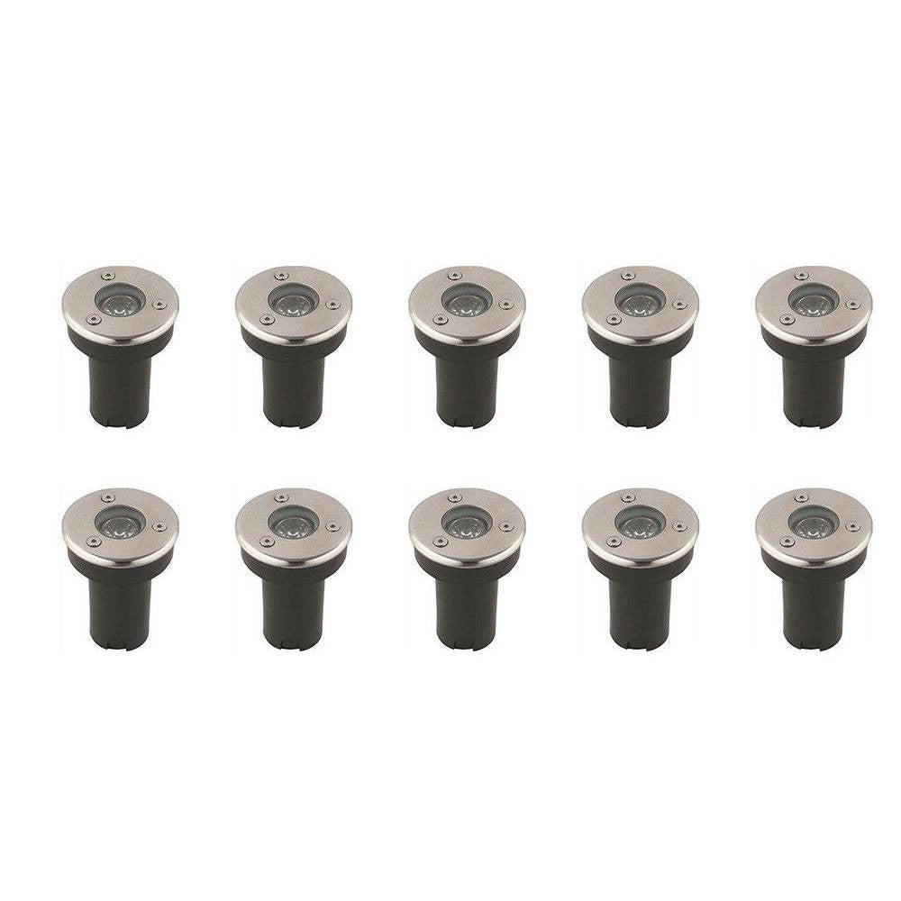 Trade Shop - Faretto Ad Incasso 1w A Led Per Esterno Segnapasso Calpestabile Set Da 10pz Ip65 -