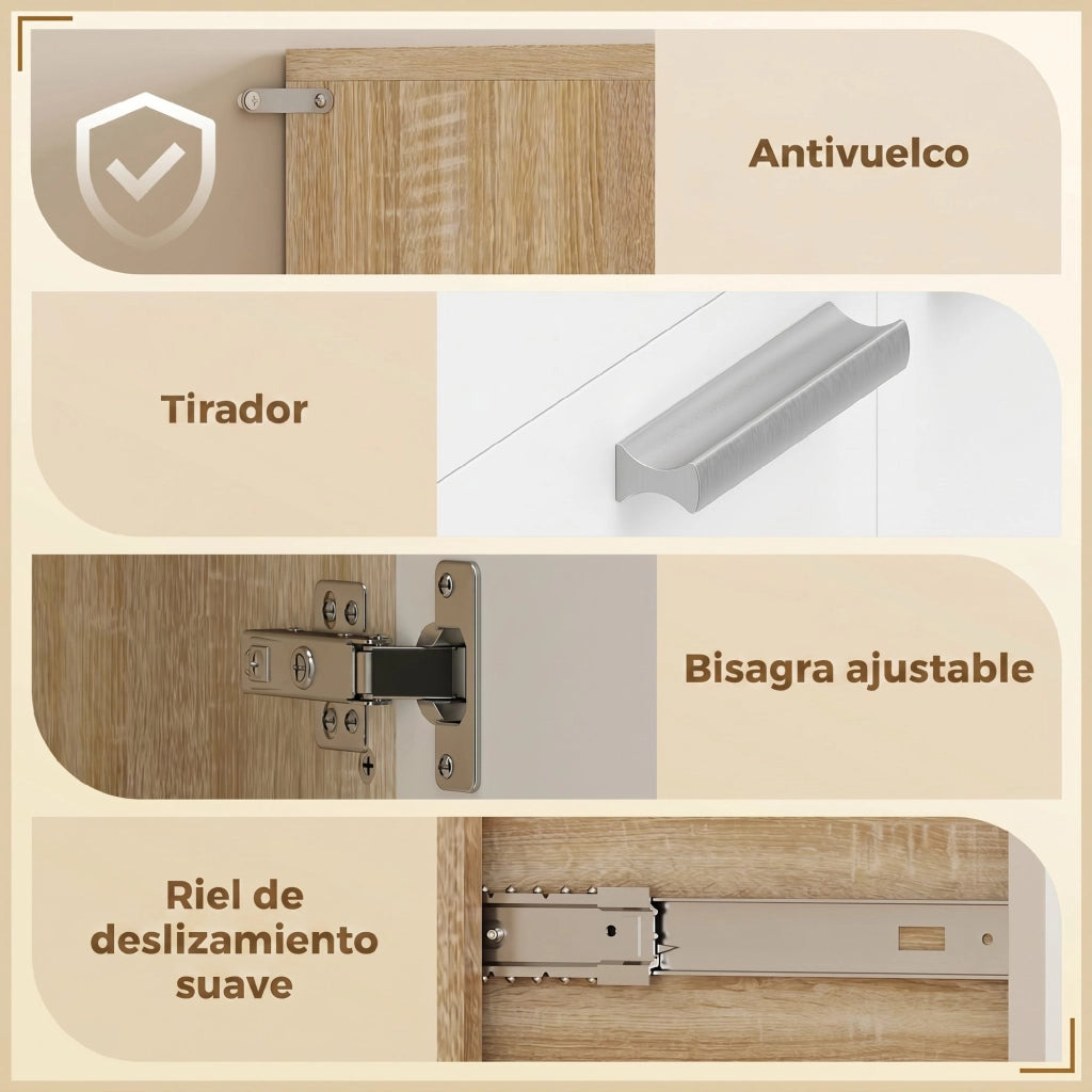Mobile Cucina Alto con 6 Ante e Cassetto Piano Lavoro per Microonde ¨C Xylo ¨C Bianco 120x40x175 cm
