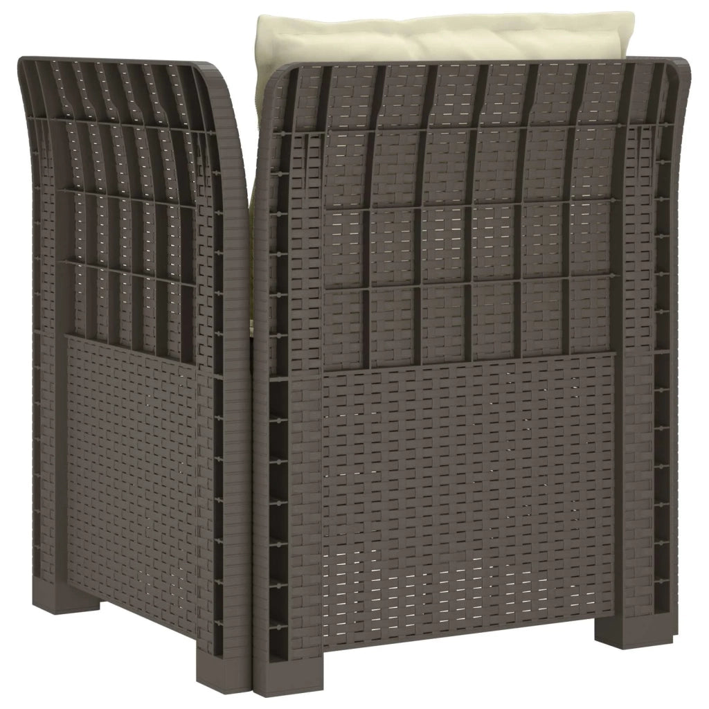 Poltrona a 1 Posto con Cuscini Aspetto Rattan PP Grigio Chiaro 8011880