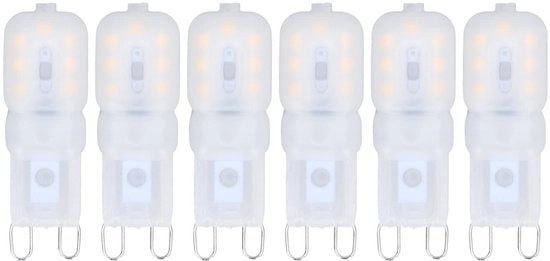 Lampada LED G9 Dimmerabile 3W - 6 pezzi - Lampade alogene - Lampade da soffitto/pendenti - Lampade da comodino - Angolo di illuminazione 360 gradi - Lampada a incandescenza