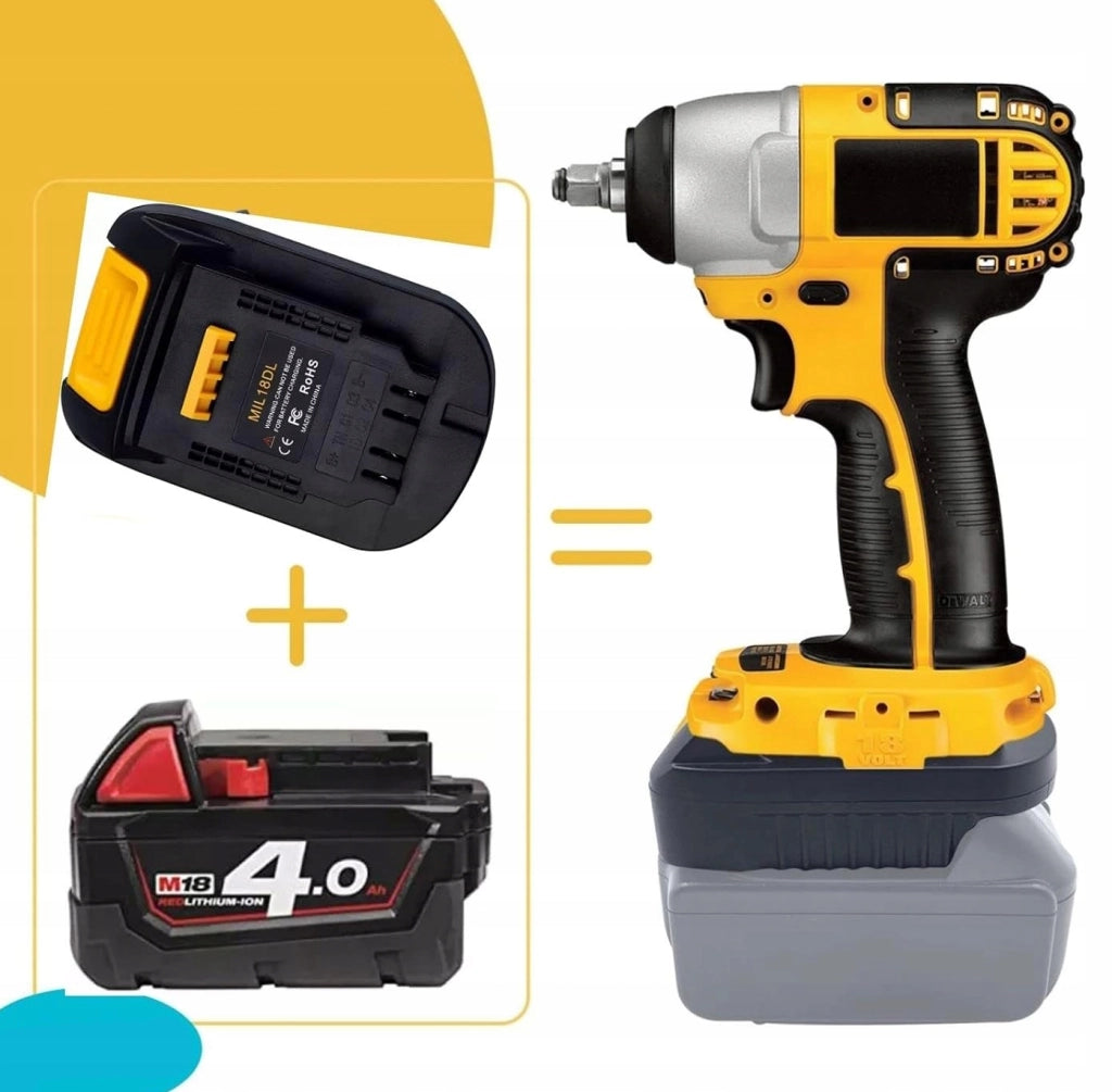 Adattatore Batteria 18V compatibile con Utensili Dewalt – Modello DW18ML | Alta Qualità e Durata