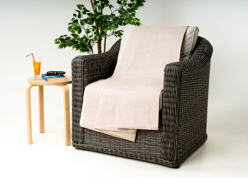 Telo Arredo Granfoulard Copritutto Cotone Made Italy Vari Disegni Arredatutto Copriletto Multiuso - 2 Piazze - Tinta Unita Tortora