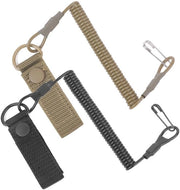 Cinturino per chiavi 140 cm - Hanger elastico per chiavi - Corda portatile - Protezione da caduta - 2 pezzi - Plastica/Acciaio inossidabile - Lanyard