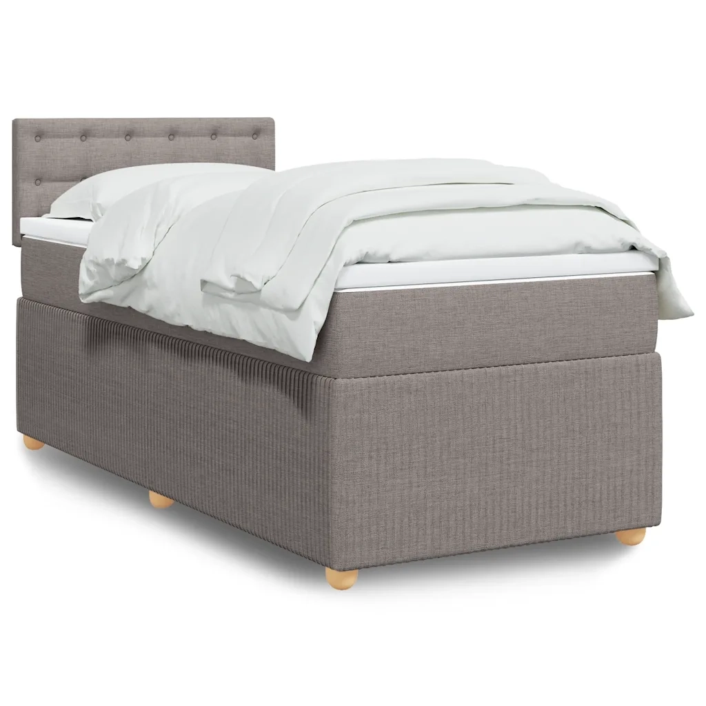 Giroletto a Molle con Materasso Tortora 90x190 cm in Tessuto 3289629