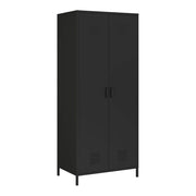 Scaffale 180 x 76 x 50 cm mobiletto portaoggetti in metallo nero opaco 03_0008916