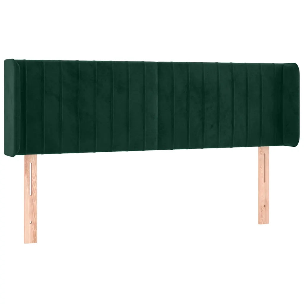 Testiera | Testata a LED Verde Scuro 147x16x78/88 cm in Velluto