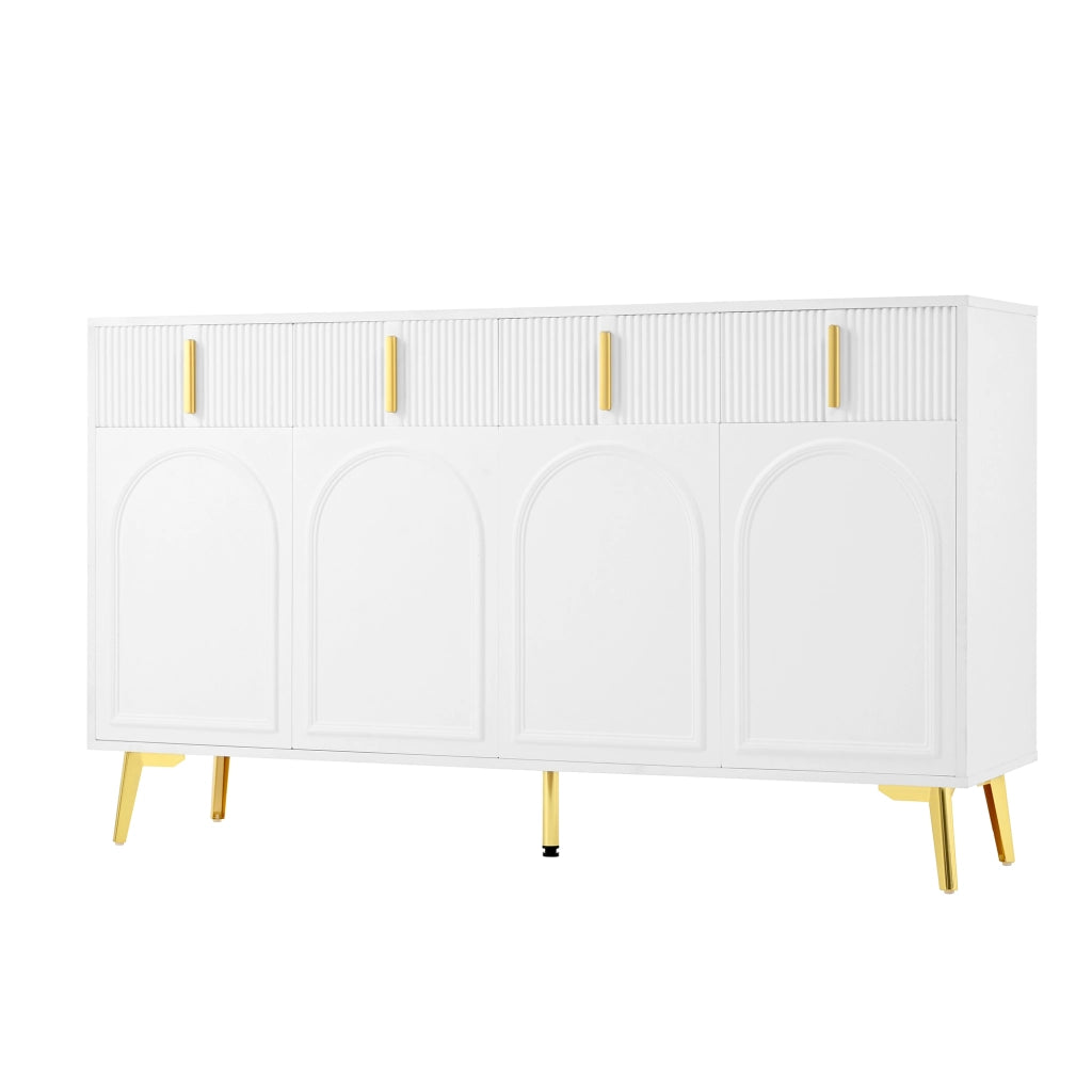 Credenza 4 Ante 4 Cassetti ¨C MINIMAL ¨C Soggiorno Sala da Pranzo, 140x37.8x82 cm