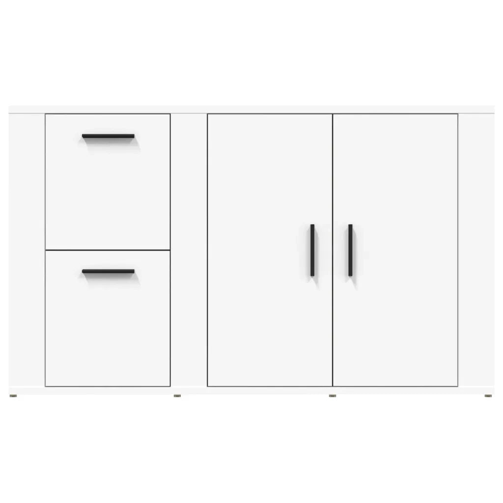 Credenza | Madia | Buffet da pranzo | Armadio da pranzo Bianca 100x33x59,5 cm in Legno Multistrato