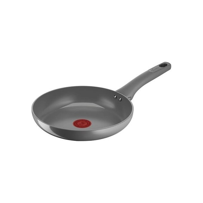 Lagostina 010274040124 Risorsa Padella 24 cm Rivestimento in Ceramica Antiaderente Thermo-Signal Induzione colore Grigio