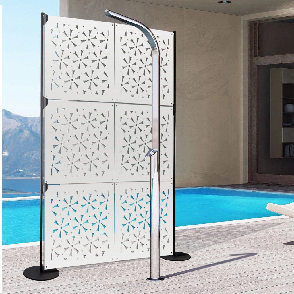 DAISY - Pannello in PVC traforato - Parasole Misura: 73x73 cm, Colore: bianco