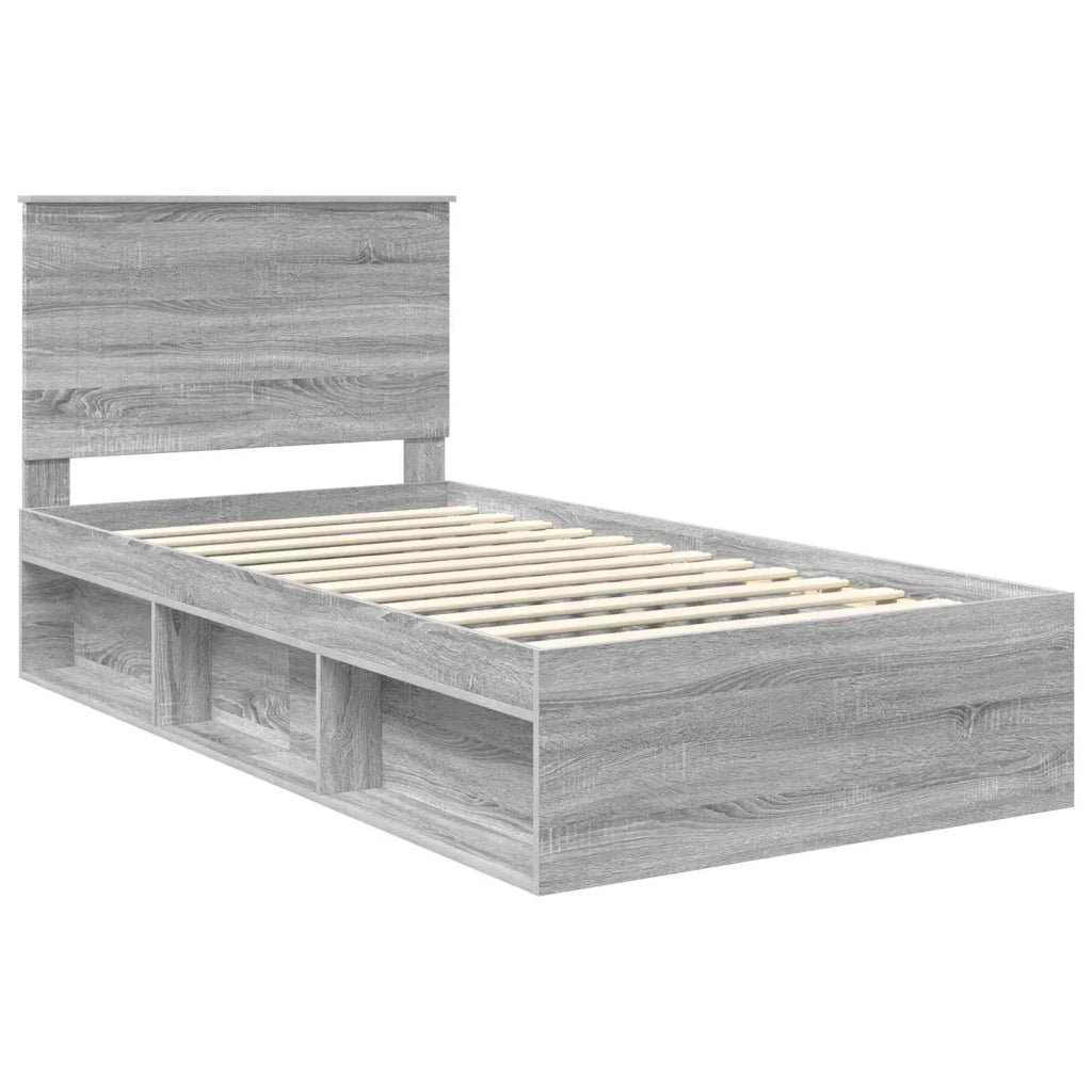 Struttura del letto Grigio Sonoma 100 x 200 cm Pino massello 3411051