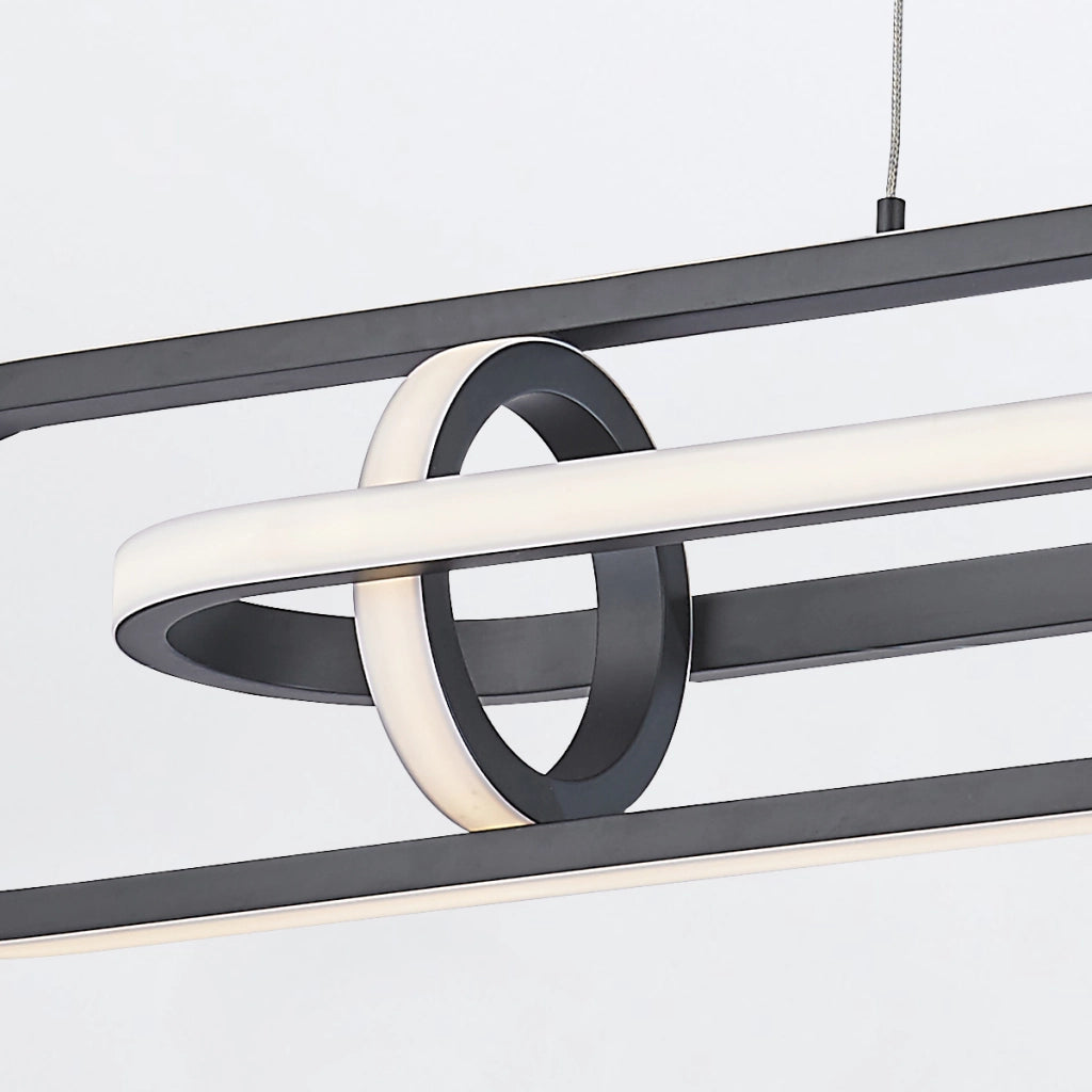Lampada a sospensione Demark nera 107cm LED 58W Quintiesse
