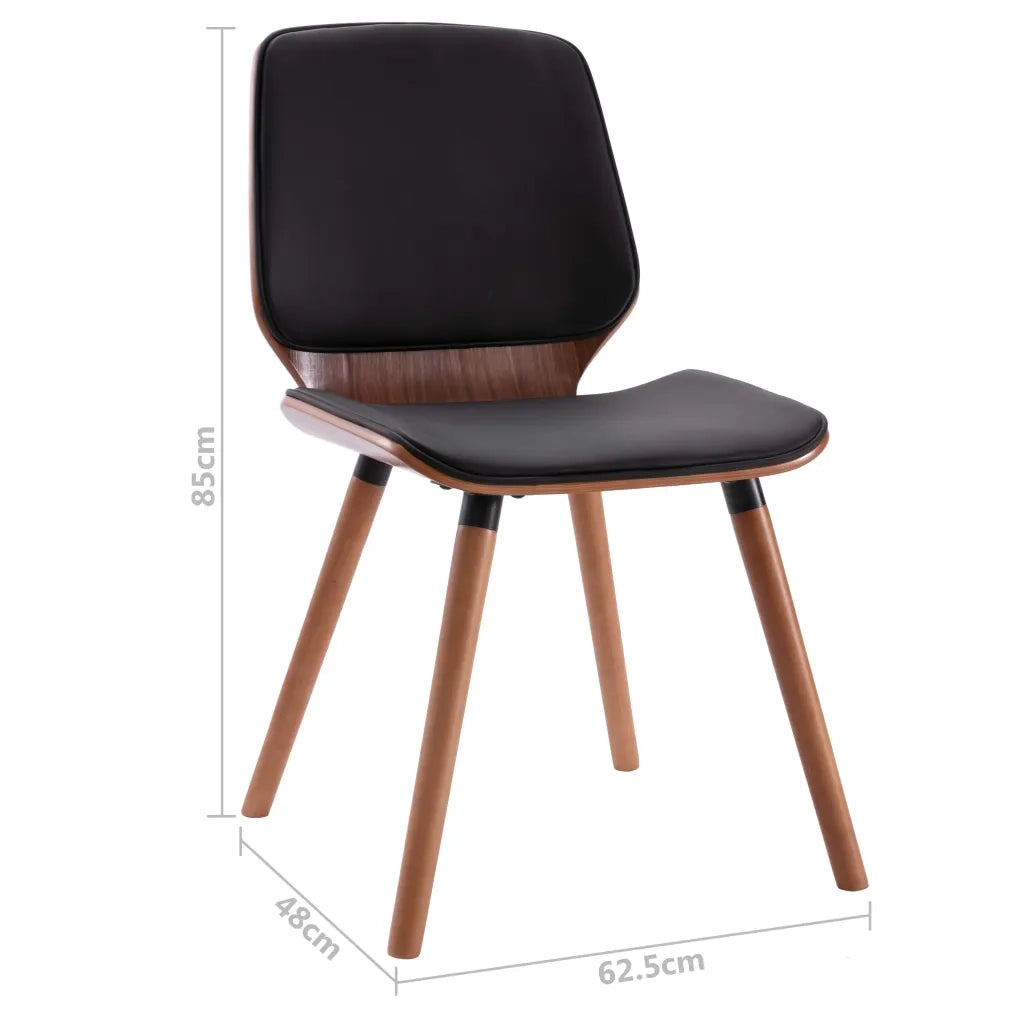 Sedie da Pranzo 2 pz Nere in Similpelle 287380