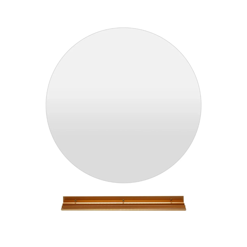 Specchio da parete LED da 60 cm con luce variabile antiappannamento automatico design moderno in vetro bronzo argentato 20_0012871