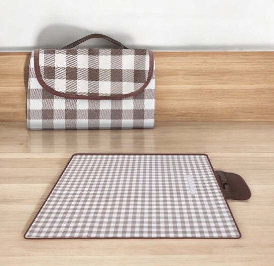 Tenda da picnic, 200 x 200 cm, impermeabile, tenda da picnic pieghevole, tenda da picnic, tenda da spiaggia, tenda da picnic con maniglia per portare per camping, picnic, viaggi (marrone)